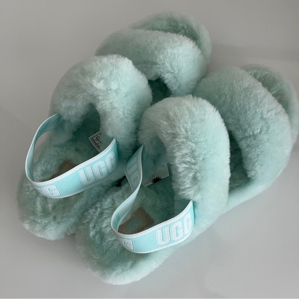 UGG Oh Yeah Slide 'Sky' Sheepskin Slippers
